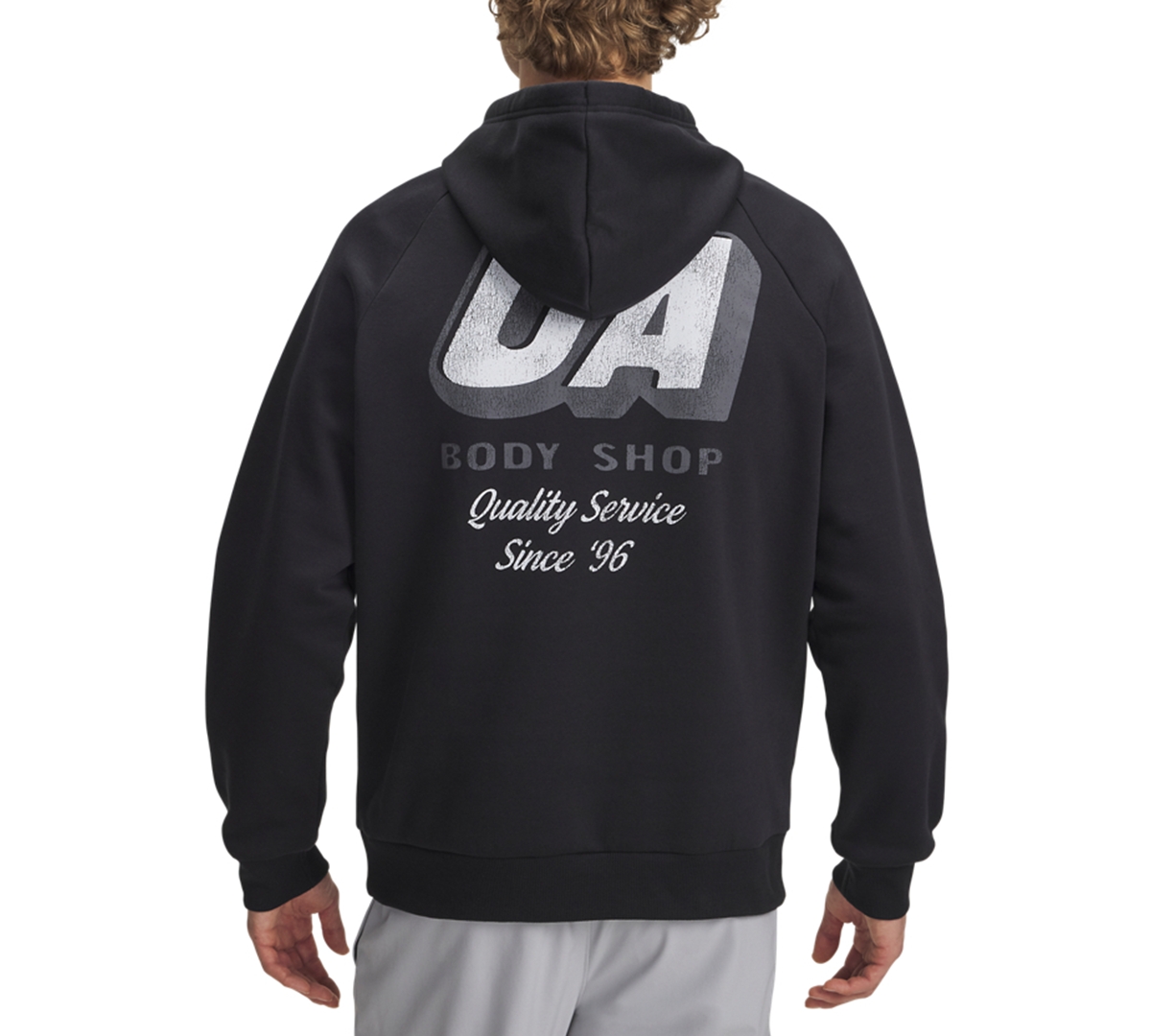 Under Armour Men's Ua Rival Fleece Hbr Logo Hoodie In Black
