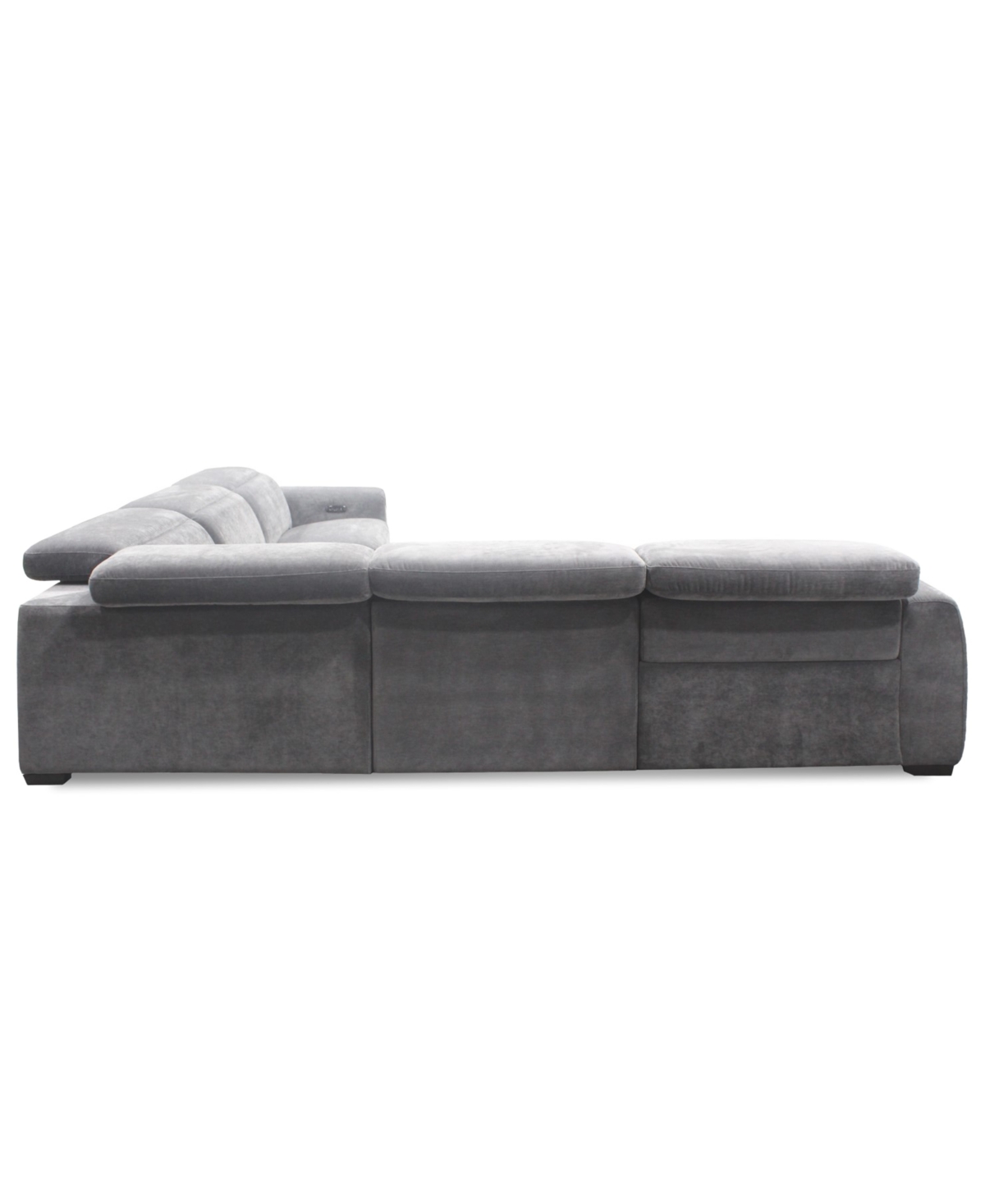 Macy's Brownell 5-pc. L-shape Sectional With 2 Power Motion Chairs, Exclusively At  In Gray