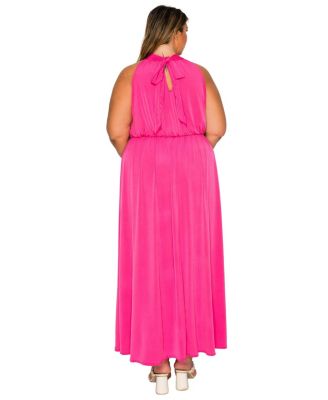 Plus Size Cassia Halter Neck Dress