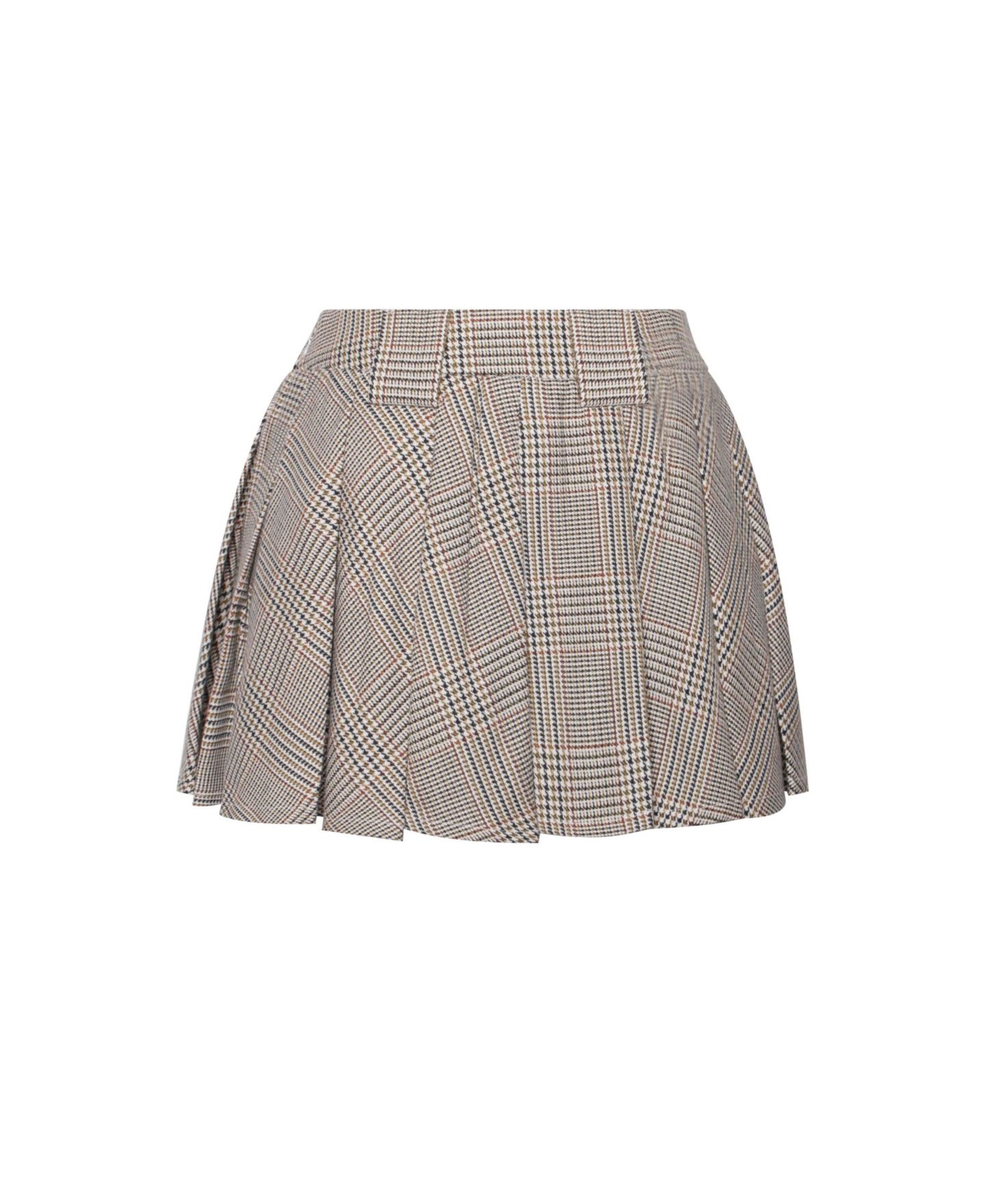Женская юбка-шорты Miss Circle Women Oaklyn Plaid Pleated Mini Skort, цвет: Коричневый — фото 10