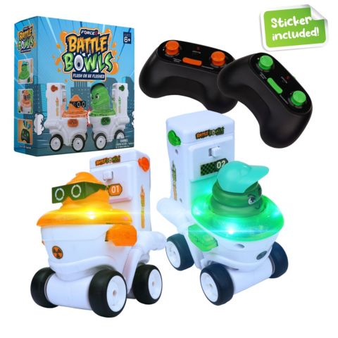 Детские игрушки Force1 Battle Bowls Remote Control Bumper Cars with LED Lights and Sound Effects, 2-Piece Set