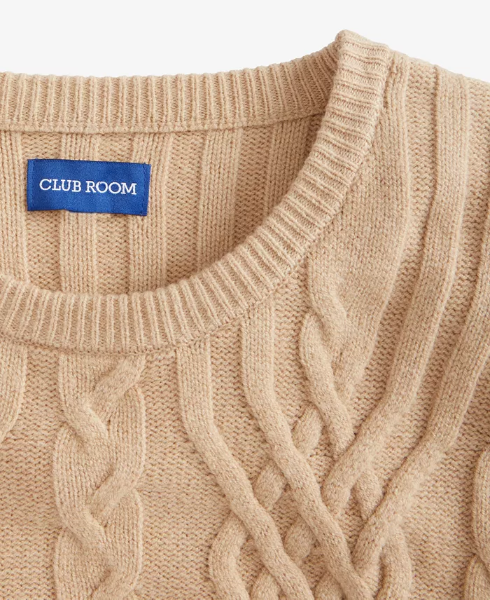 Men's Mixed Cable-Knit Crewneck Sweater - thumbnail 8