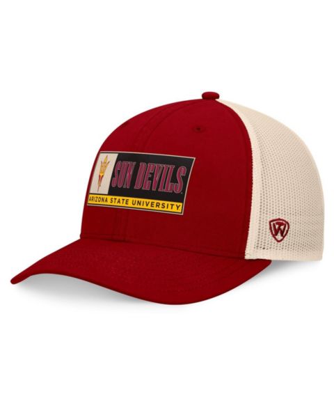 Мужская кепка Top of the World Maroon/Natural Arizona State Sun Devils Bennett Trucker Adjustable Hat