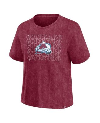 Women's Burgundy Colorado Avalanche Faded Wash T-Shirt