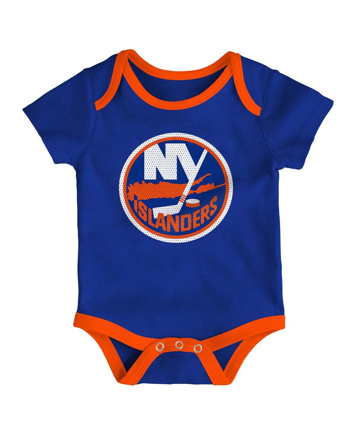 Outerstuff Baby Boys And Girls 3-piece New York Islanders Legend Bodysuit Set In Blue