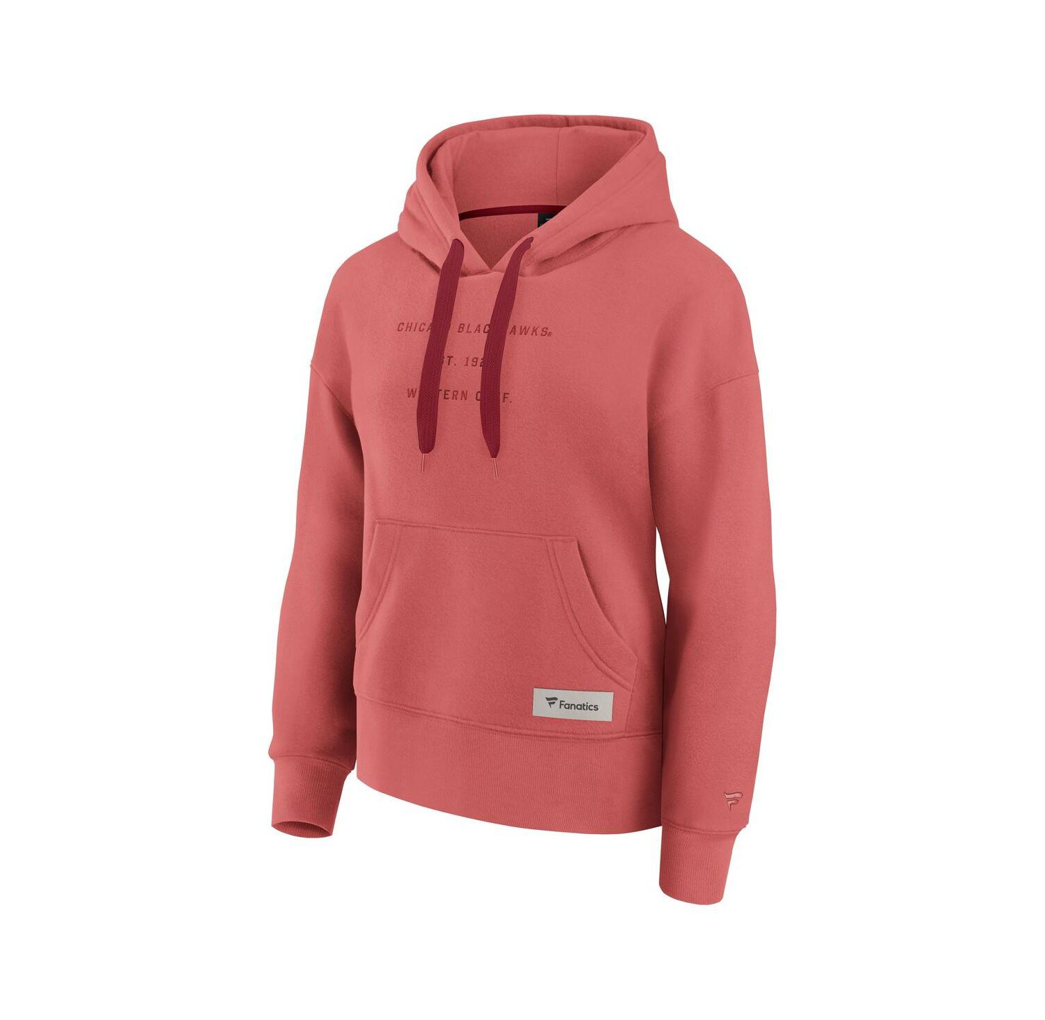 Women's Red Chicago Blackhawks Elements Future Ground Subtle Tonal Pullover Hoodie