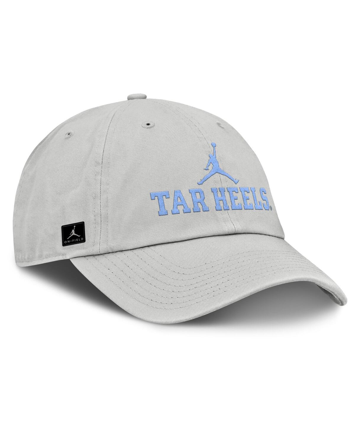 Jordan Men's Gray North Carolina Tar Heels 2025 On-field Gameday Club Adjustable Hat In Gray