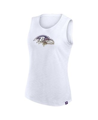 Women's White Baltimore Ravens Slub Tank Top
