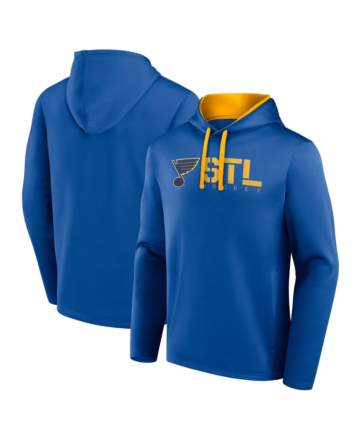 Men's Blue St. Louis Blues Head Start Pullover Hoodie - Blue