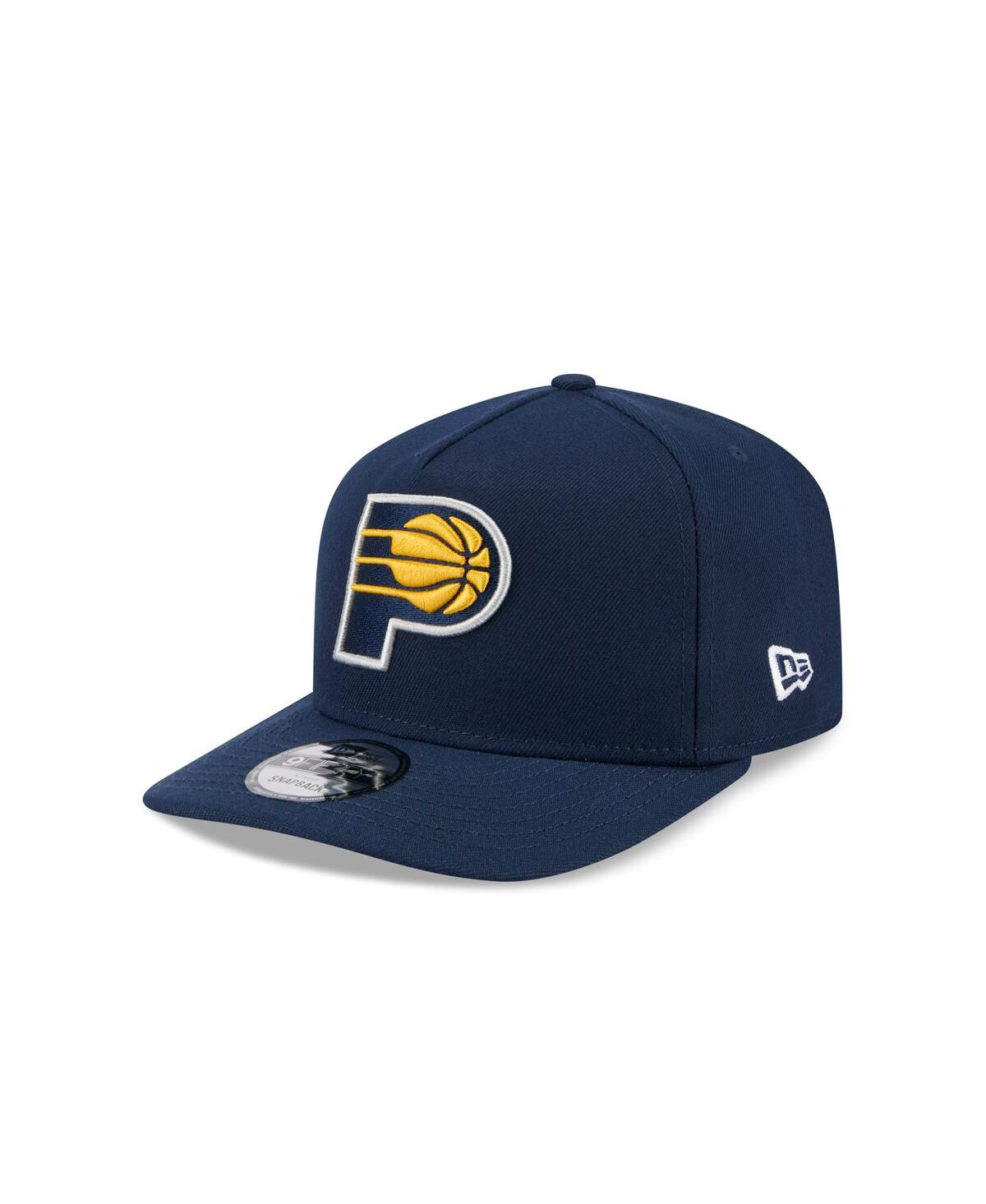 New Era Men's Navy Indiana Pacers Core Logo A-frame 9fifty Snapback Hat In Blue