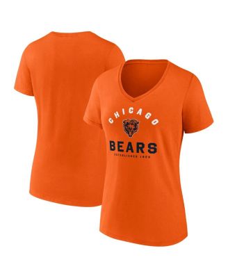 Logo Athletic - Women's Orange Chicago Bears Unrivaled V-Neck T-Shirt