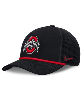 Nike - Men's Black Ohio State Buckeyes Rise Primetime Trucker Adjustable Hat
