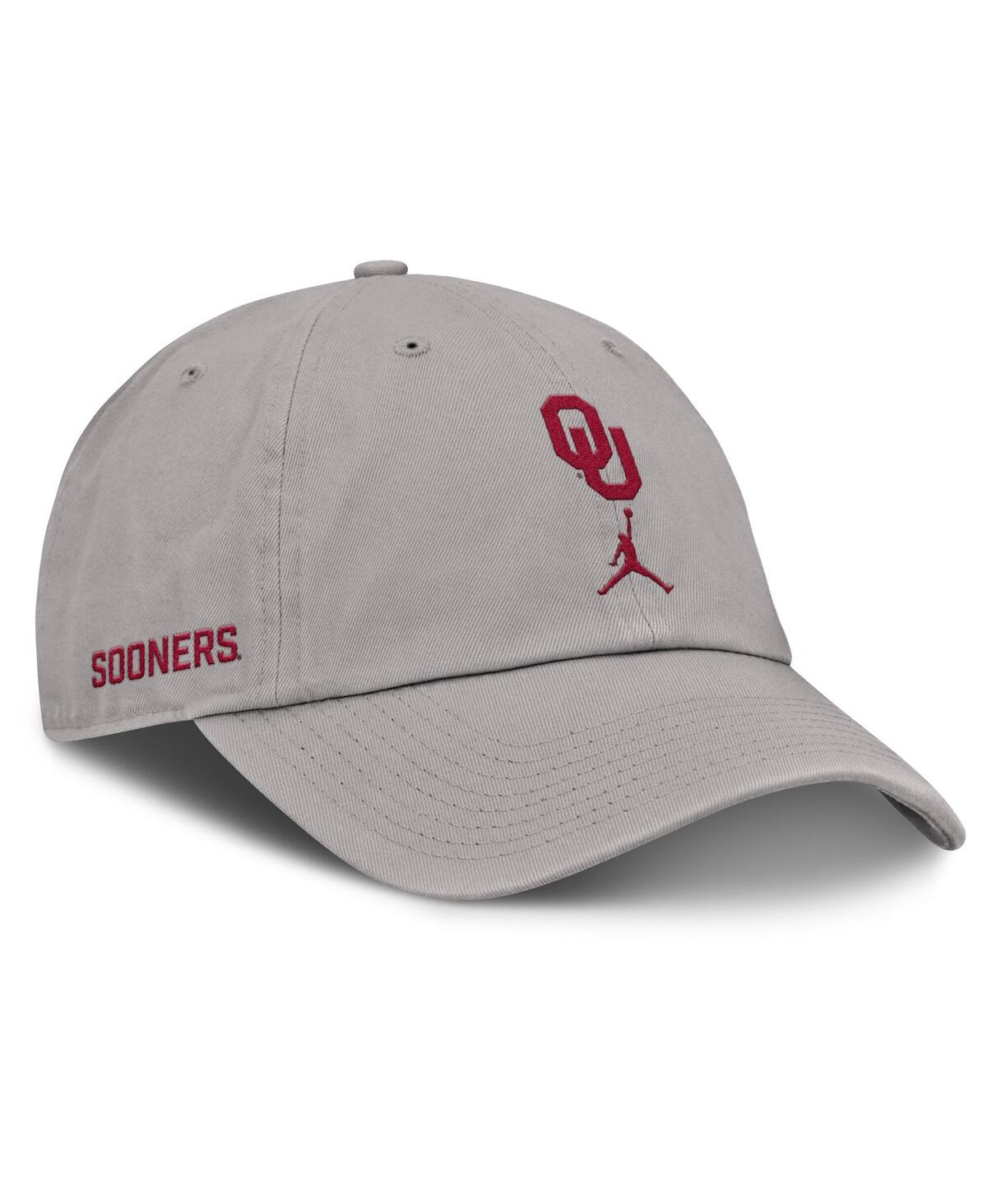 Jordan Men's Gray Oklahoma Sooners Primetime Club Adjustable Hat In Gray