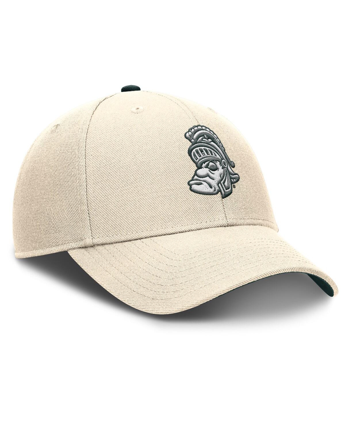 Nike Men's Natural Michigan State Spartans Rise Legacy Adjustable Hat In Brown