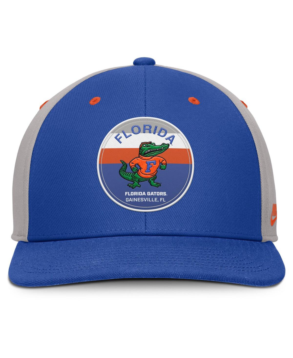 Nike Men's Royal/gray Florida Gators Prep Pro Performance Snapback Hat In Multi
