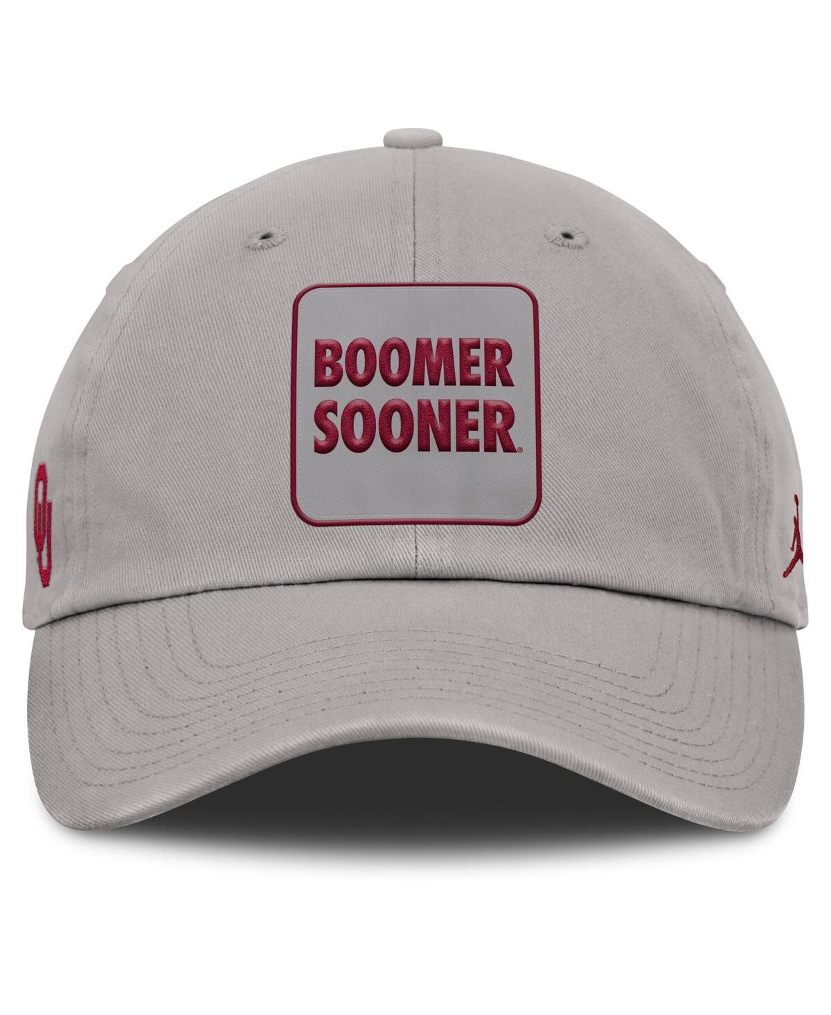 Jordan Men's Gray Oklahoma Sooners Local Club Adjustable Hat In Gray