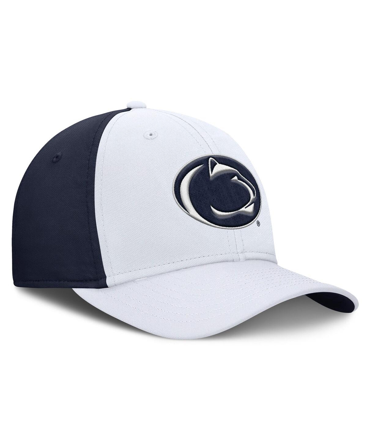 Nike Men's White/navy Penn State Nittany Lions 2025 Sideline Rise Local Performance Flex Hat In Multi