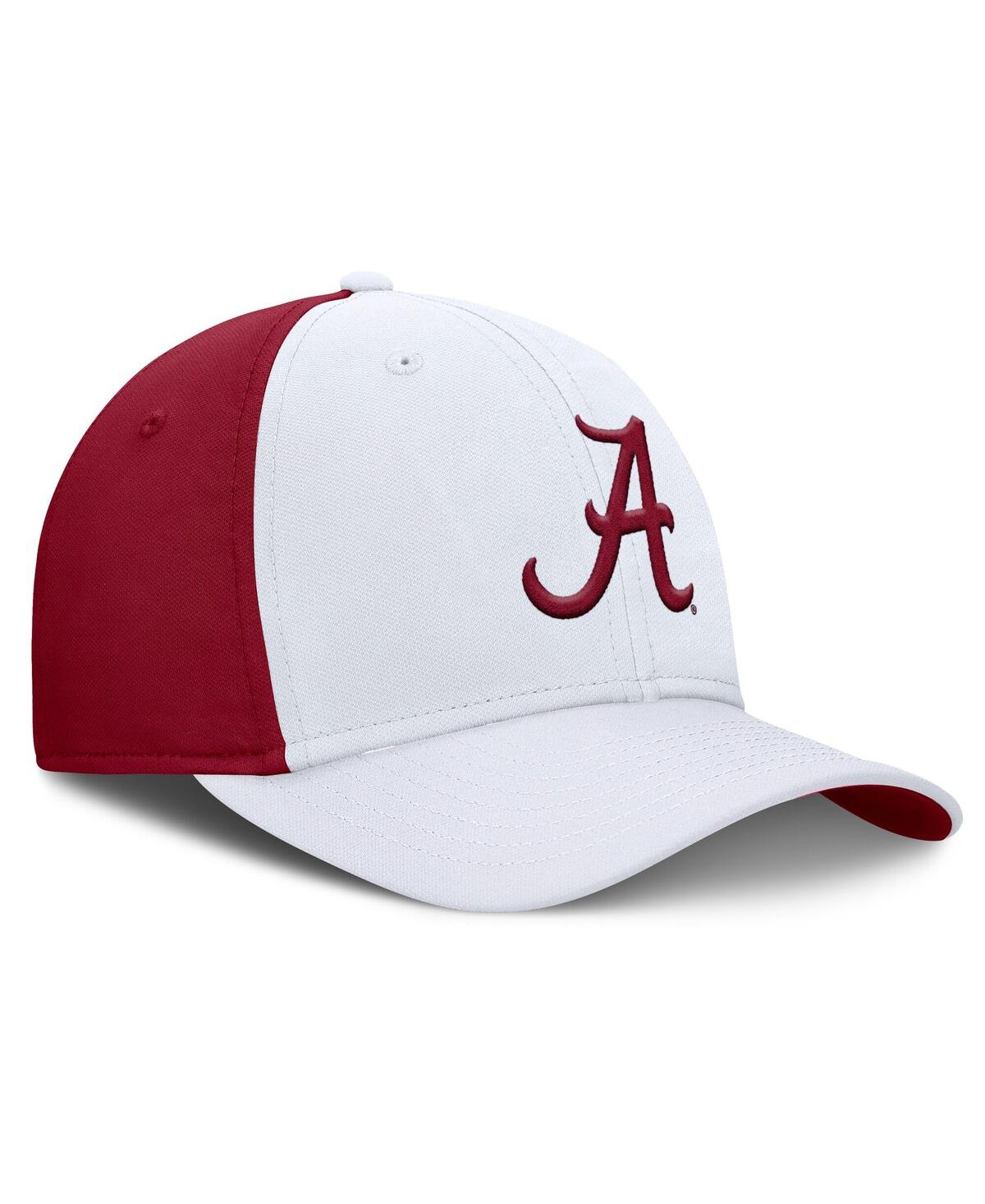 Nike Men's White/crimson Alabama Crimson Tide 2025 Sideline Rise Local Performance Flex Hat In Multi