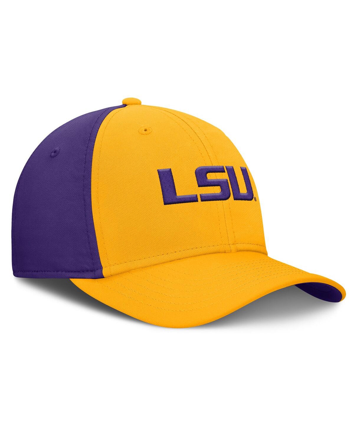 Nike Men's Gold/purple Lsu Tigers 2025 Sideline Rise Local Performance Flex Hat