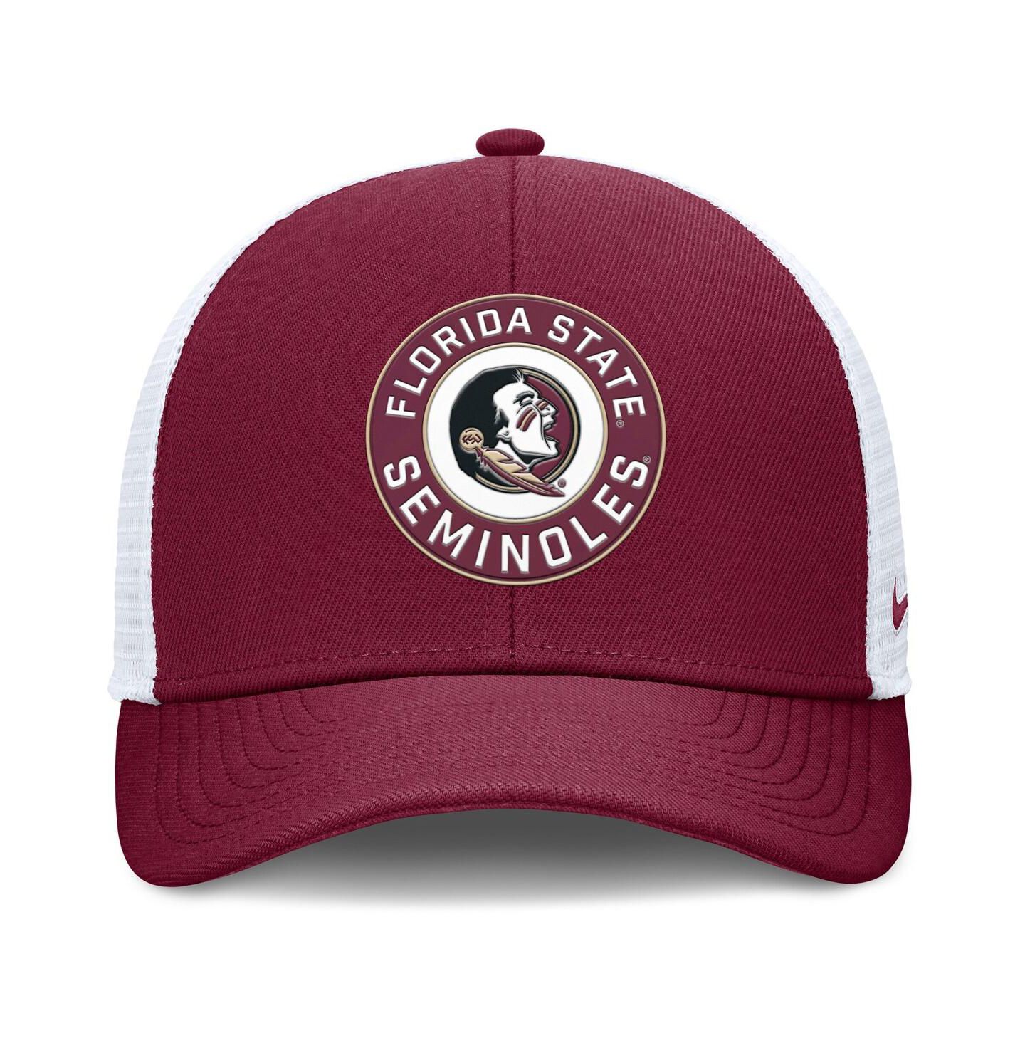 Мужская кепка Nike Garnet/White Florida State Seminoles Rise Primetime Performance Trucker Adjustable Hat — фото 2