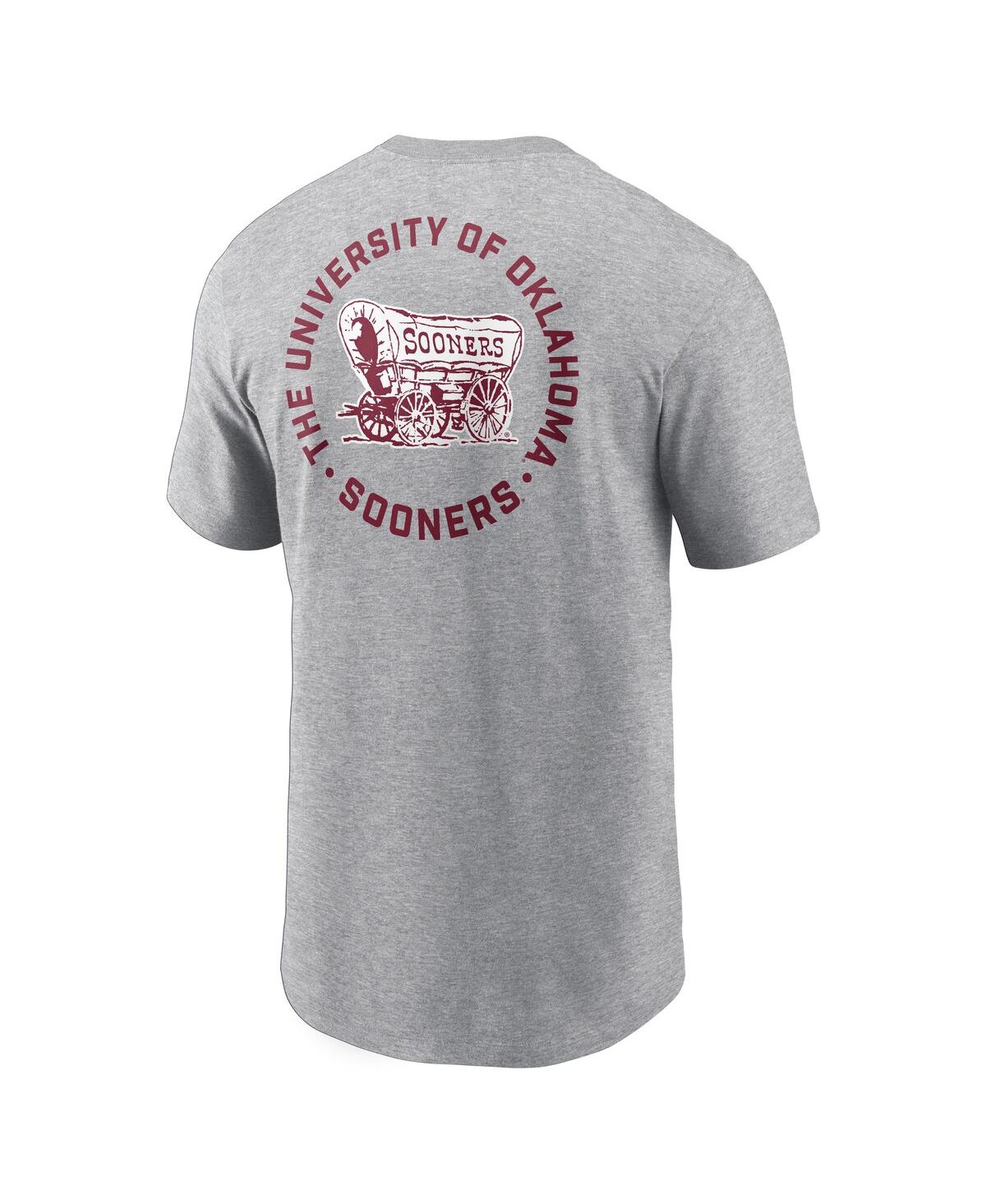Jordan Men's Heather Gray Oklahoma Sooners Campus 2-hit T-shirt In Gray