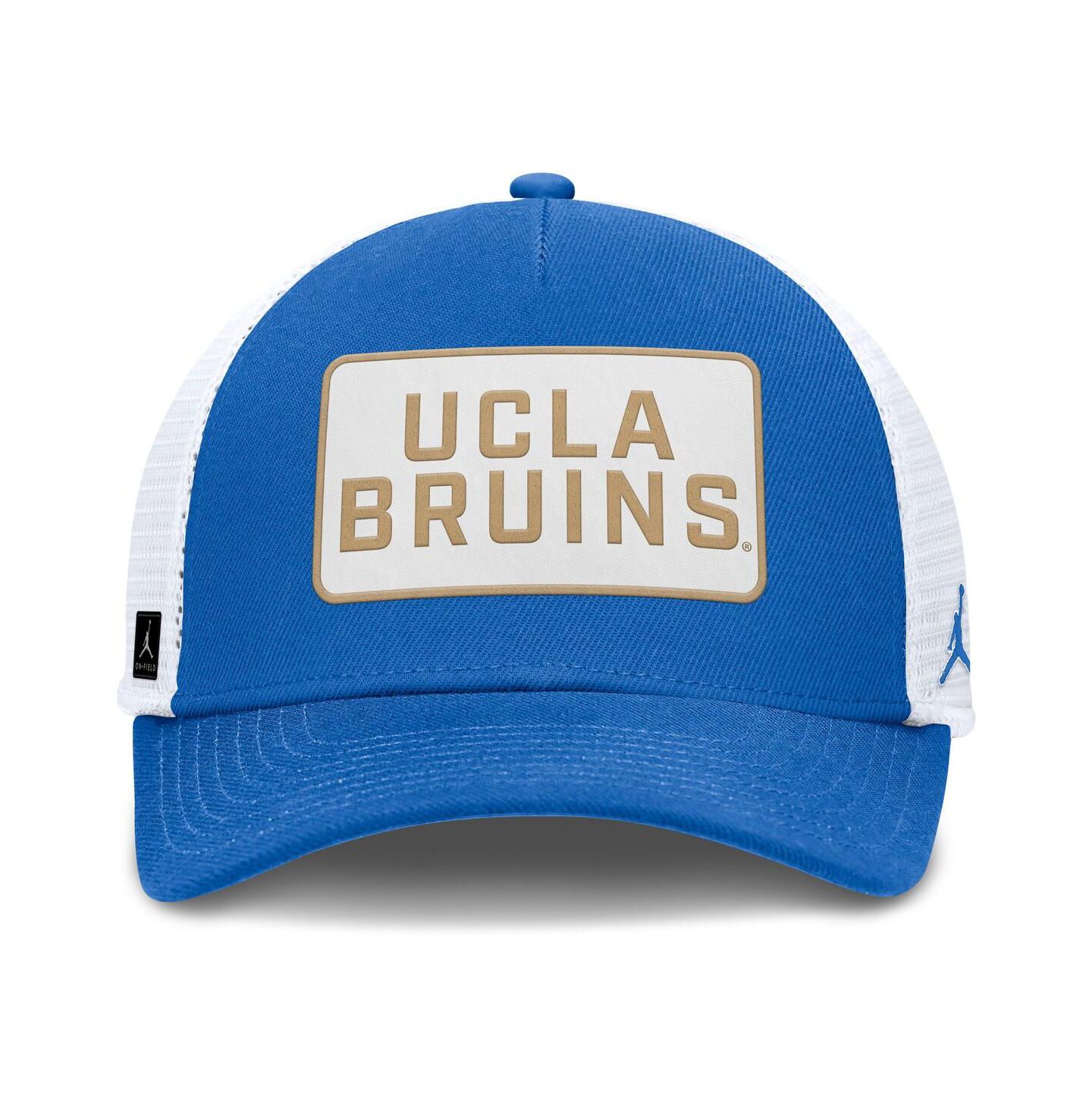 Мужская кепка Jordan Blue/White Ucla Bruins 2025 On-Field Rise Patch Trucker Adjustable Hat — фото 2