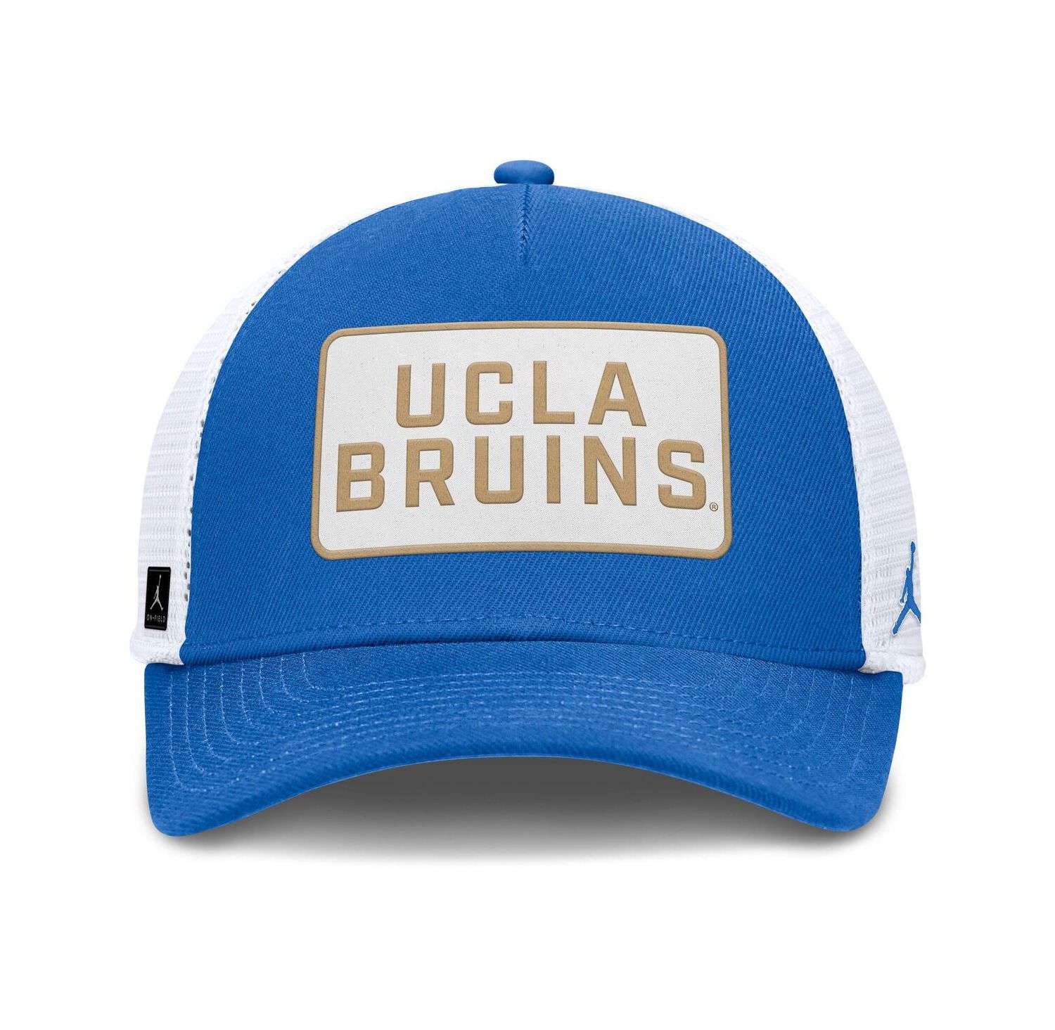 Men's Blue/White UCLA Bruins 2025 On-Field Rise Patch Trucker Adjustable Hat