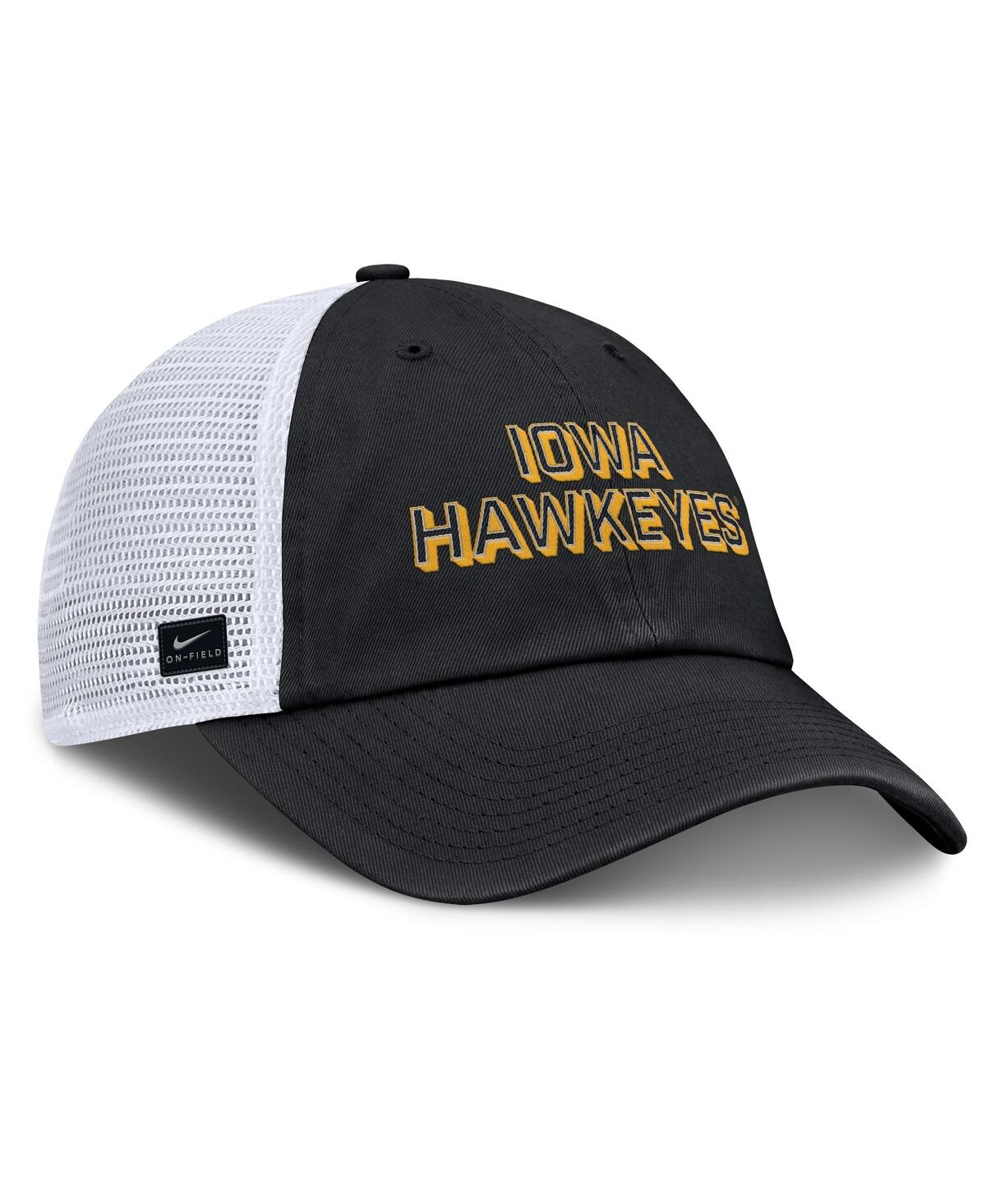 Nike Men's Black Iowa Hawkeyes 2025 Gameday On-field Club Adjustable Trucker Hat In Black