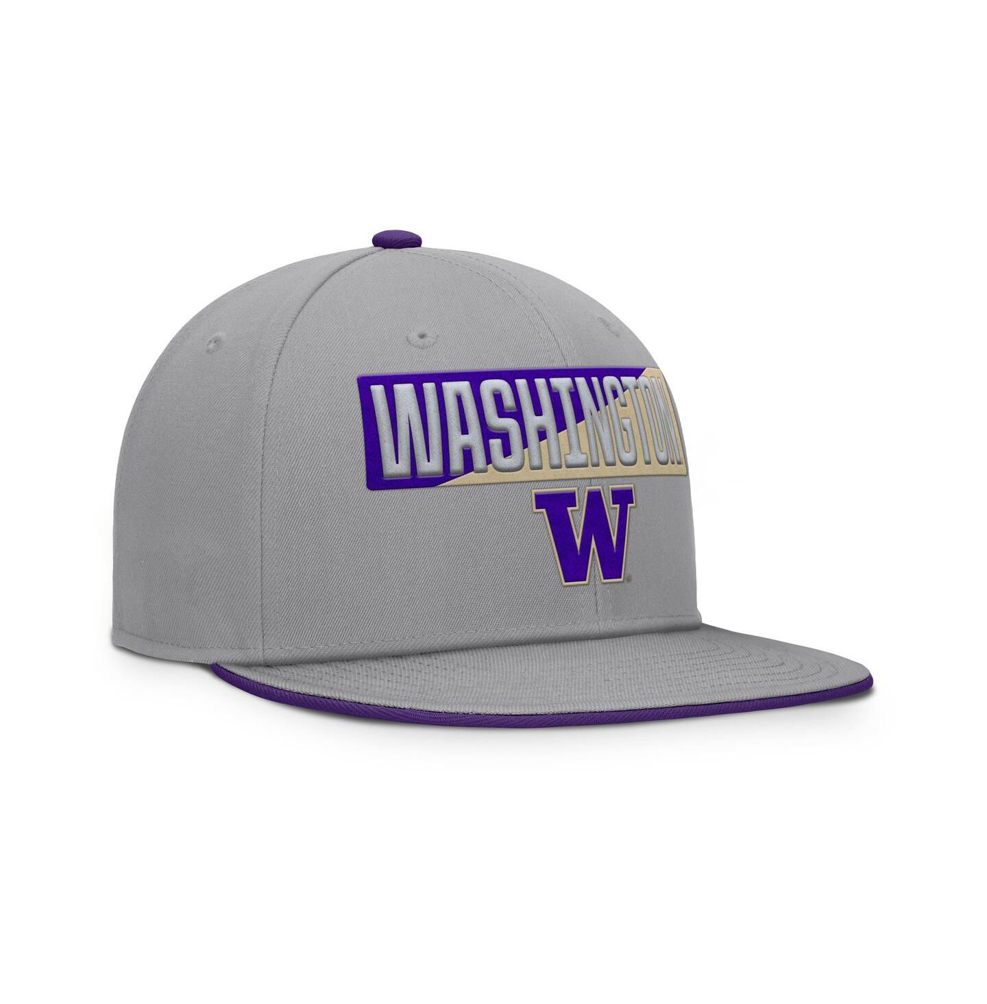 Мужские головные уборы Fanatics Gray Washington Huskies Duo Snapback Hat — фото 3