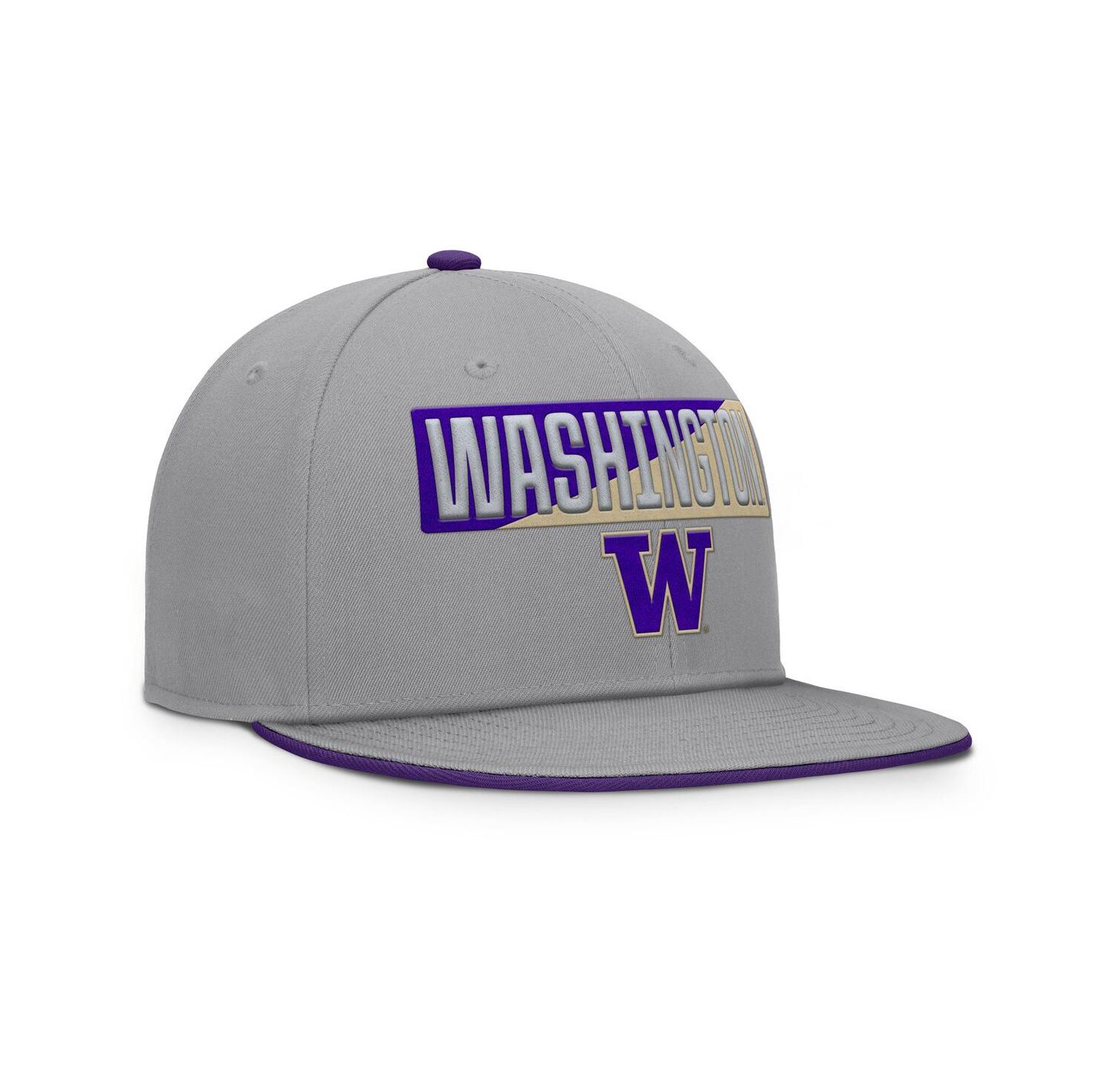 Men's Gray Washington Huskies Duo Snapback Hat