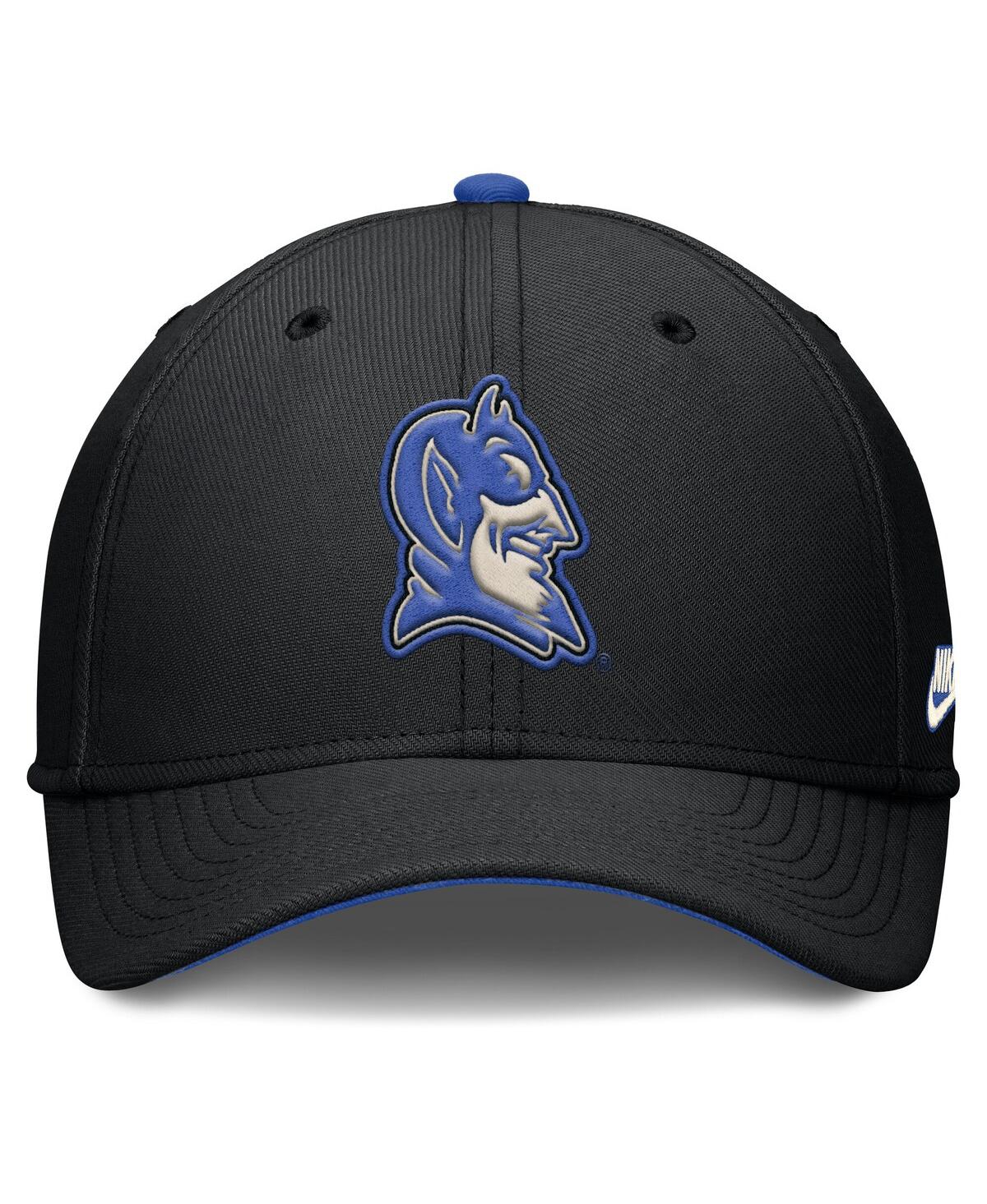 Nike Black Duke Blue Devils Legacy Rise Performance Flex Hat In Black