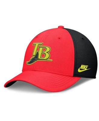 Nike - Men's Crimson/Black Tampa Bay Rays Neon 90s Rise SwooshFlex Hat