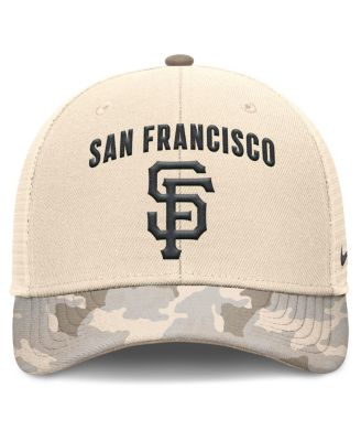 Men's Natural San Francisco Giants Camo Natural Pack Rise Adjustable Trucker Hat