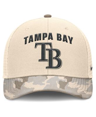 Men's Natural Tampa Bay Rays Camo Natural Pack Rise Adjustable Trucker Hat