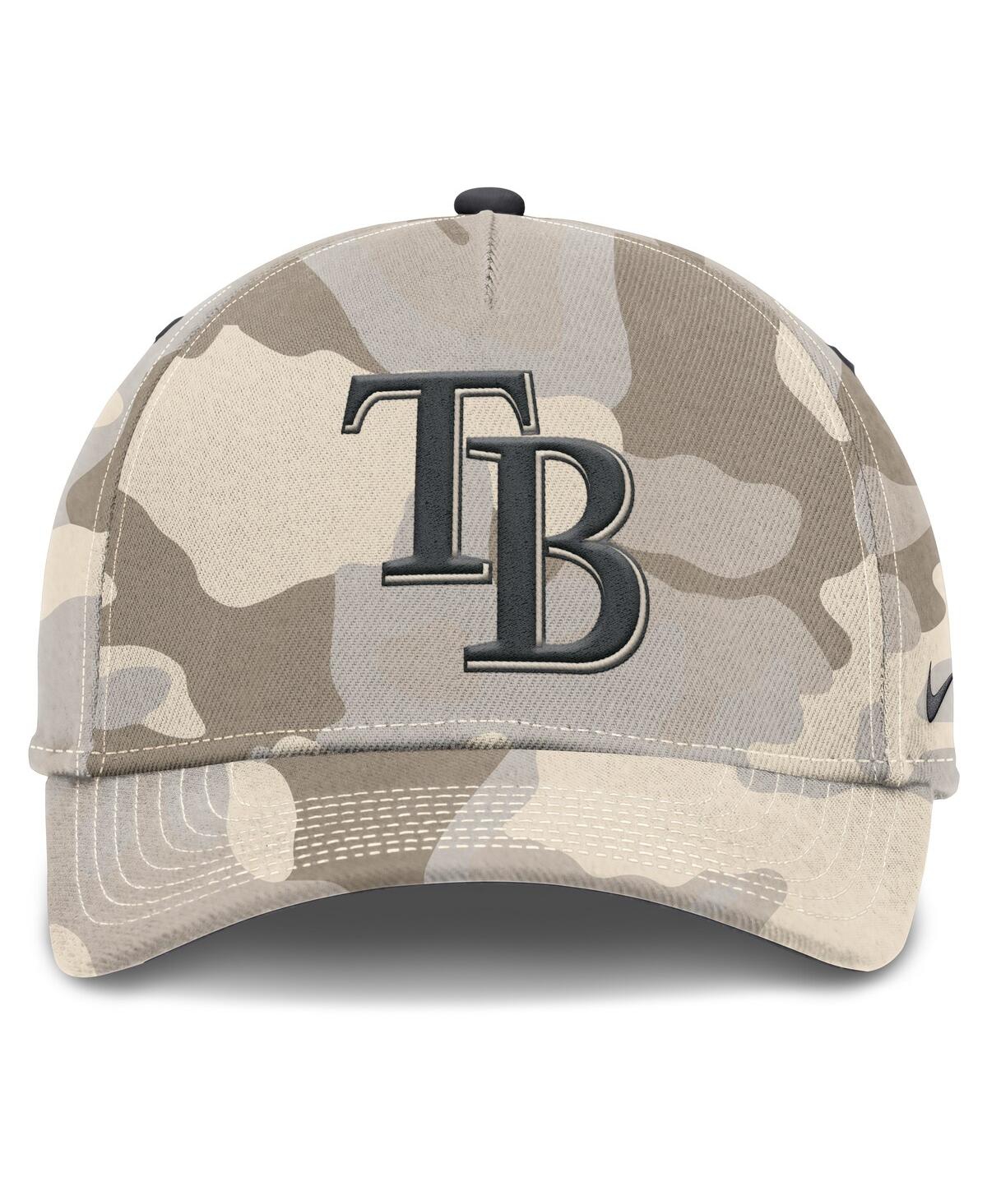 Nike Men's Natural Tampa Bay Rays Camo Pack Rise Adjustable Hat In Brown