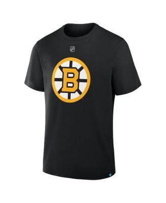 Men's Charlie McAvoy Black Boston Bruins Authentic Stack Name Number T-Shirt
