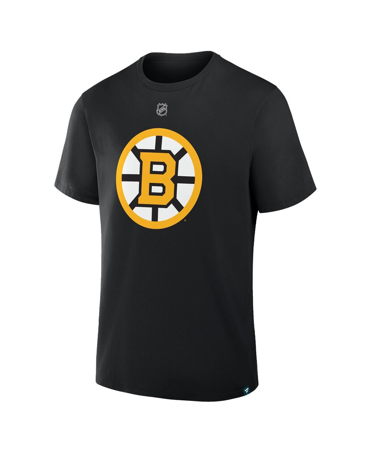 Fanatics Men's Charlie Mcavoy Black Boston Bruins Authentic Stack Name Number T-shirt In Black