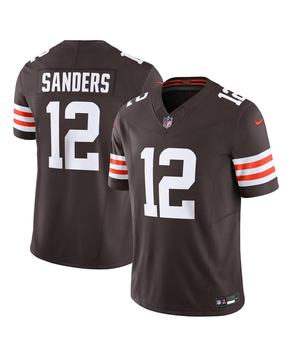 Мужские роде своем есть главный Сандерс Браун Кливленд Браунс команда паров Ф. У. Е. С. общества Джерси