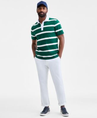 Men's Short-Sleeve Striped Rugby Shirt, Macy's Exclusive