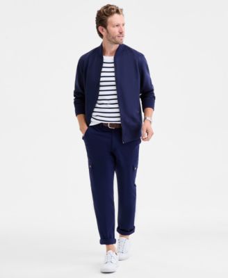 Men's Faux-Suede Baseball Collar Jacket, Macy's Exclusive