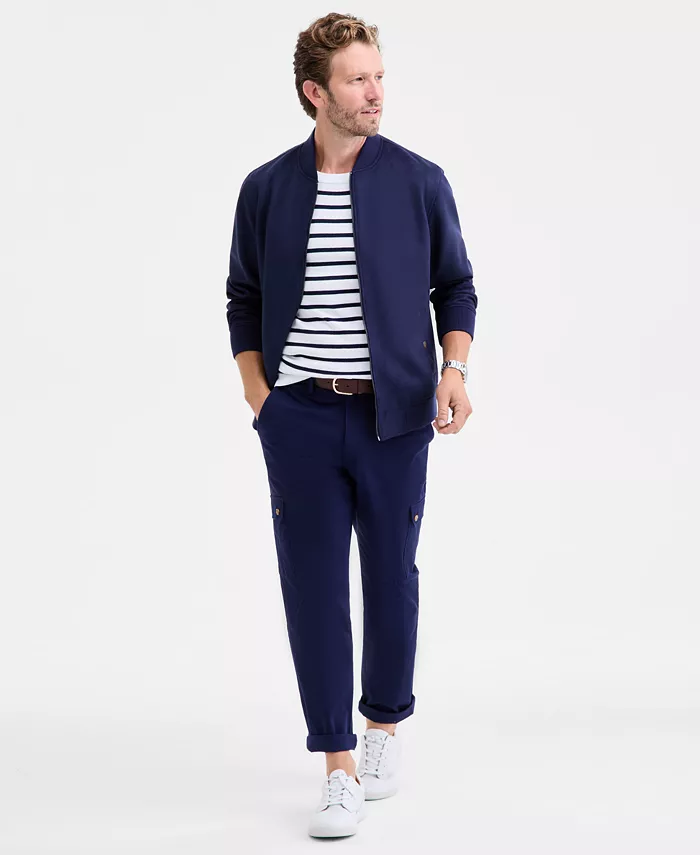 Men's Faux-Suede Baseball Collar Jacket - thumbnail 2