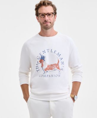 Club Room - Men's Long-Sleeve Cotton Hound Dog Graphic Sweatshirt