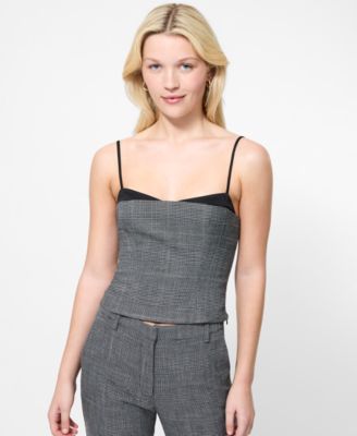 French Connection - Women's Owen Plaid Suiting Corset Top