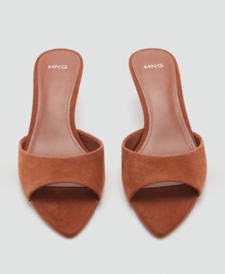 Women's Kitten Heel Leather Sandals