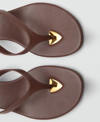 Women's Metallic Detail Heeled Sandals