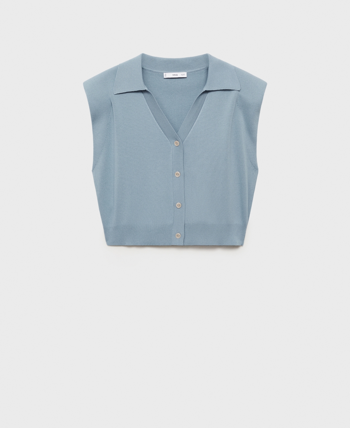 Mango Women's Fine Knit Shoulder Pad Sweater Vest