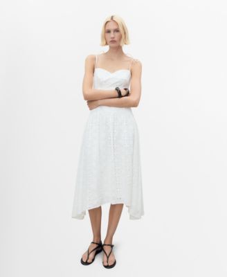MANGO - Women's Cutwork Midi Dress