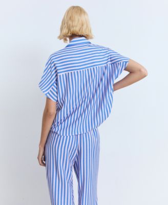 Women's Short Sleeve Striped Shirt