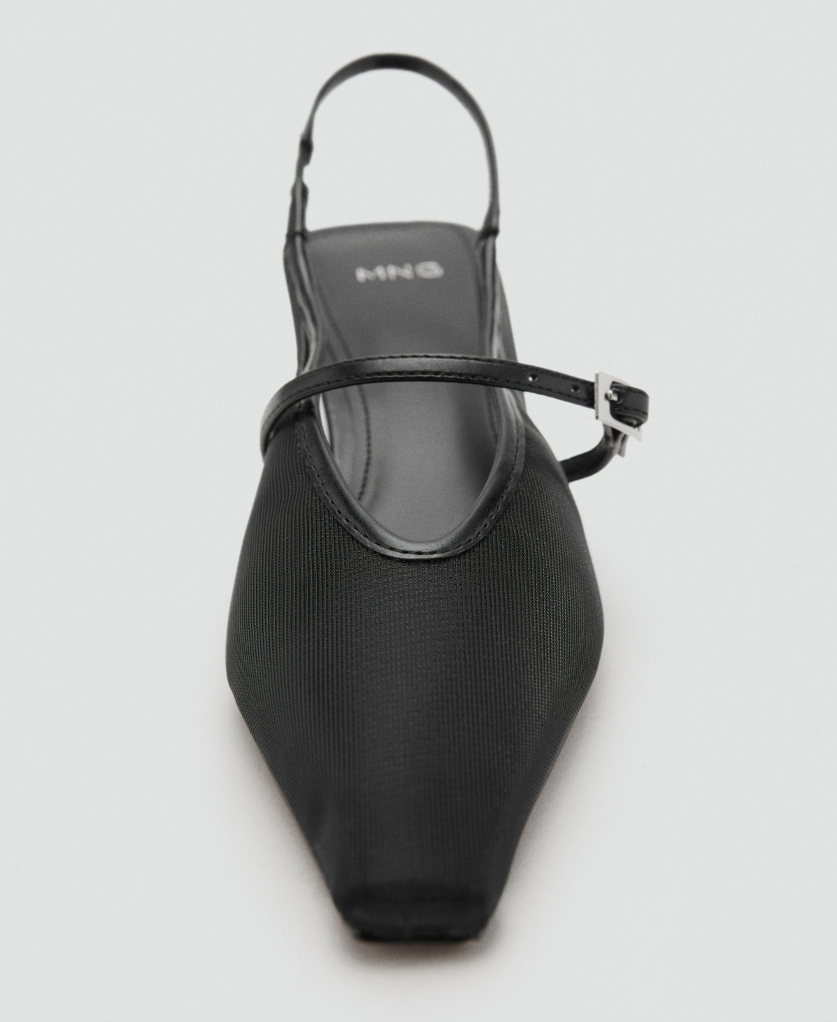 Mango Slingback Mule In Black