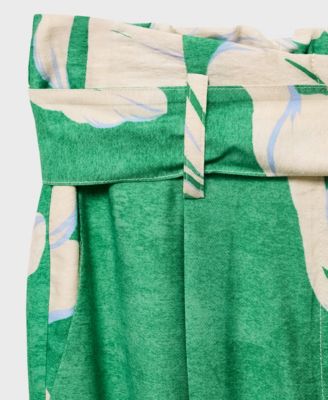 Women's Belt Printed Pants